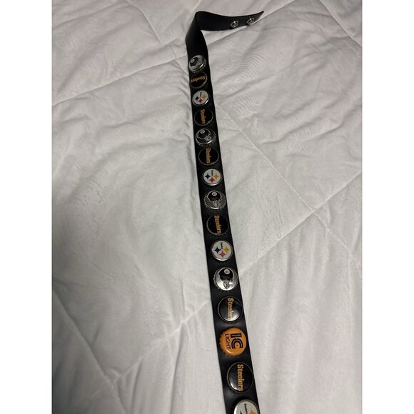 Little Earth Pittsburgh Steelers Bottle Cap Belt Adjustable To 36” Black - Picture 1 of 9